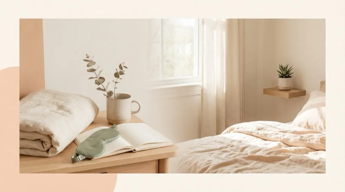 Woman sleeping peacefully, soft morning light, representing restorative sleep and menstrual cycle health